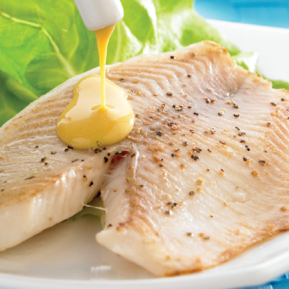 Filete de pescado a la mostaza