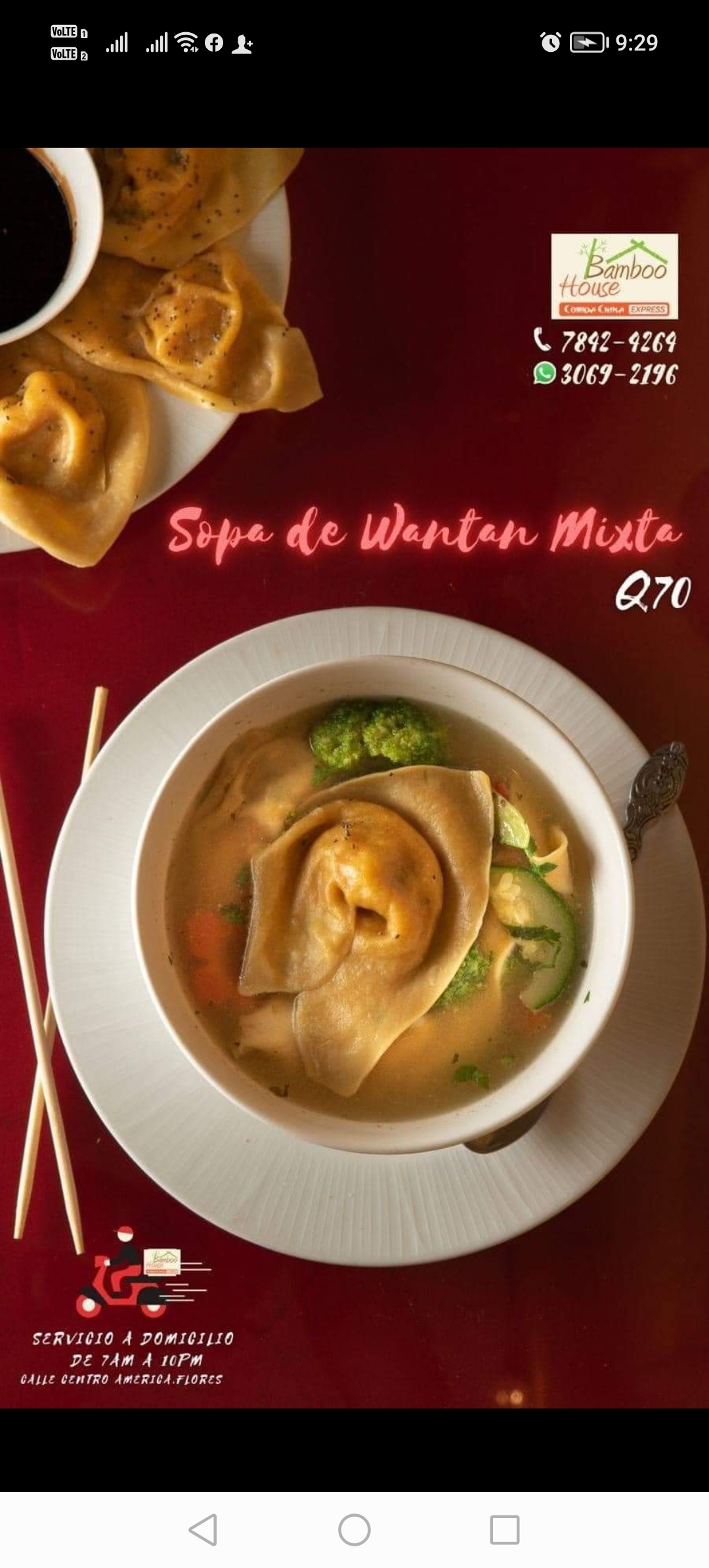 Sopa Meín de Wantan Mixto