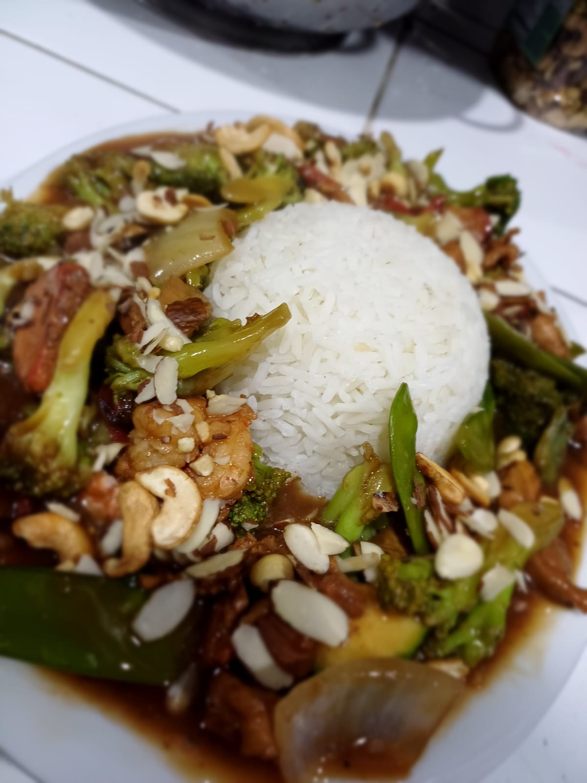 Chop Suey de Camarones